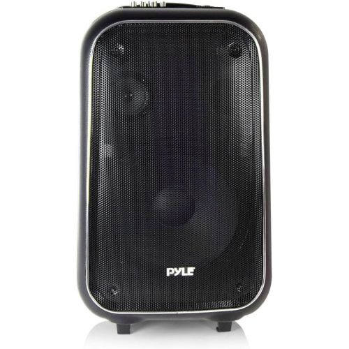  Pyle Portable PA Speaker | Wireless Bluetooth Karaoke System, Wireless Microphone, Built-in Rechargeable Battery | Portable Carry Wheels | FM Radio | USB MP3 Player | Quality Struc