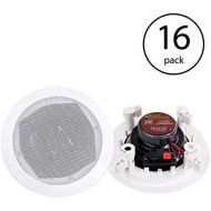 Pyle PRO PDIC61RD 6.5 200W 2-Way in-CeilingWall Speaker System White (2 Pack) (8 Pack)