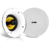 Pyle WiFi Bluetooth Ceiling Mount Speakers - 6.5” in-Wallin-Ceiling Dual Active & Passive Speaker System (2) Flush Mount w Powerful 270 Watts Remote Control & MUZO Player Compatible -