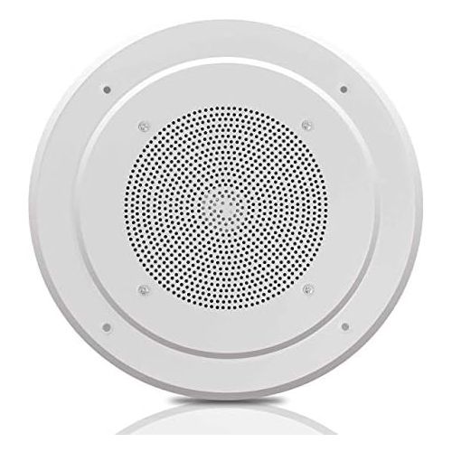  Pyle 8” Ceiling Wall Mount Speakers - Full Range Woofer Speaker System 100 Volt Transformer Flush Design w 60Hz-16kHz Frequency Response 200 Watts Peak & Template for Easy Installation