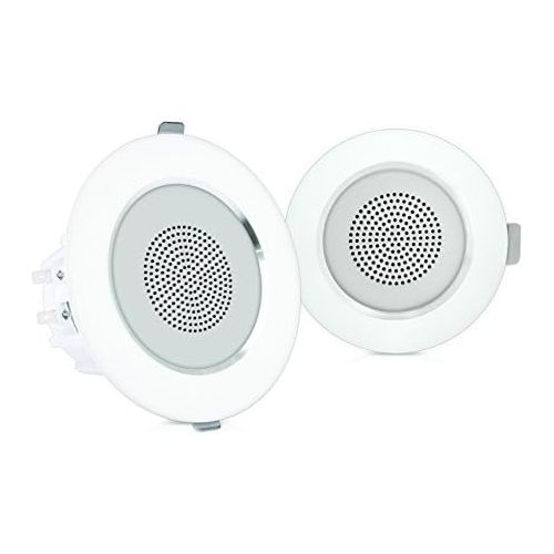  Pyle 4” Ceiling Wall Mount Speakers - Pair of 2-Way Full Range Sound Stereo Speaker Audio System Flush Design w Aluminum Alloy Frame Housing 60Hz - 20kHz Frequency Response & 160 Watts