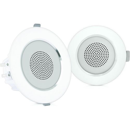  Pyle 4” Ceiling Wall Mount Speakers - Pair of 2-Way Full Range Sound Stereo Speaker Audio System Flush Design w Aluminum Alloy Frame Housing 60Hz - 20kHz Frequency Response & 160 Watts