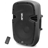 Pyle PPHP837UB Powered Active PA System Loudspeaker Bluetooth with Microphone - 8 Inch Bass Subwoofer Stage Speaker Monitor Built in USB for MP3 Amplifier - DJ Party Portable Sound