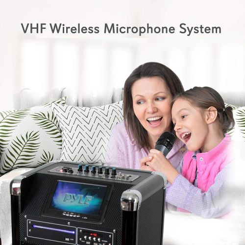  Pyle Karaoke Vibe Bluetooth PA Speaker System, Audio & Video Wireless Entertainment System, Microphone Included