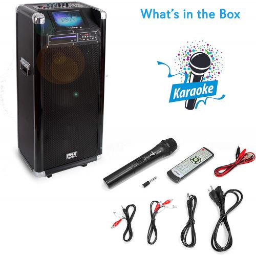  Pyle Karaoke Vibe Bluetooth PA Speaker System, Audio & Video Wireless Entertainment System, Microphone Included