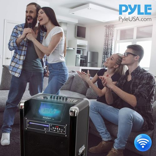  Pyle Karaoke Vibe Bluetooth PA Speaker System, Audio & Video Wireless Entertainment System, Microphone Included