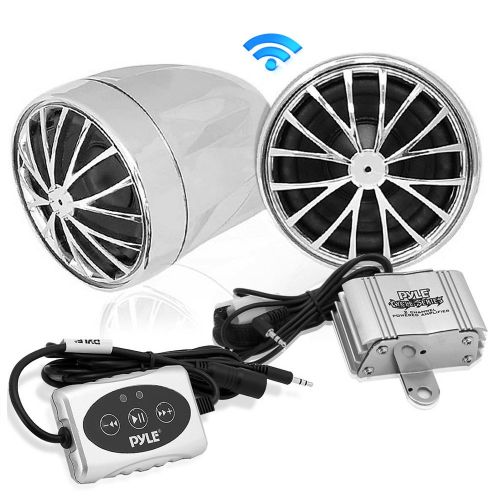  Pyle PLMCA31BT 400-Watt Motorcycle Weatherproof Bluetooth Sound System with Speakers, Amplifier and 3.5mm iPod Input