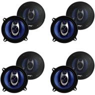 Pyle 2 New PL53BL 5.25 200W 3-Way Car Audio Triaxial Speakers Stereo Blue Pair (4 Pack)