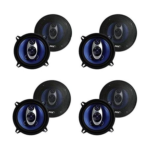  Pyle 2 New PL53BL 5.25 200W 3-Way Car Audio Triaxial Speakers Stereo Blue Pair (4 Pack)