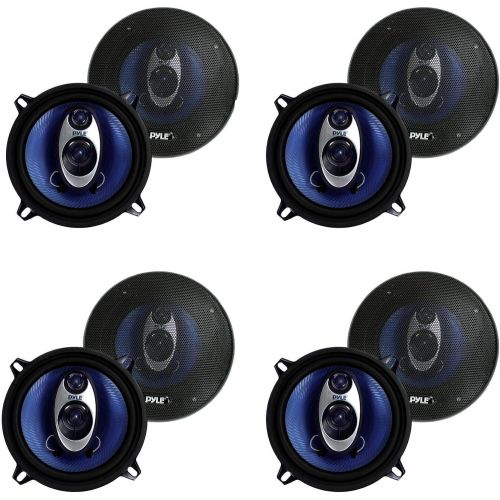  Pyle 2 New PL53BL 5.25 200W 3-Way Car Audio Triaxial Speakers Stereo Blue Pair (4 Pack)