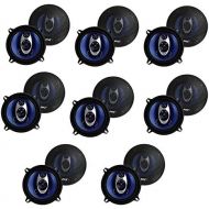 Pyle PL53BL 5.25 200W 3-Way Car Audio Triaxial Speakers Stereo Blue (Pair) (8 Pack)