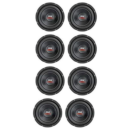  Pyle PLPW8D 8 800W Car Audio Subwoofer Sub Power Woofer DVC 4 Ohm Black (8 Pack)