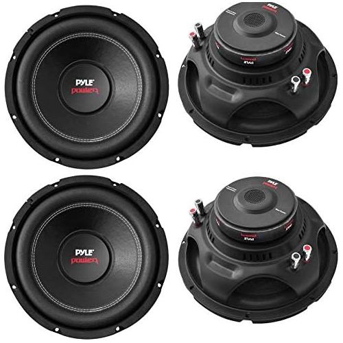  4) Pyle PLPW10D 10 4000W Car Subwoofer Audio Power Subs Woofers DVC 4 Ohm Black