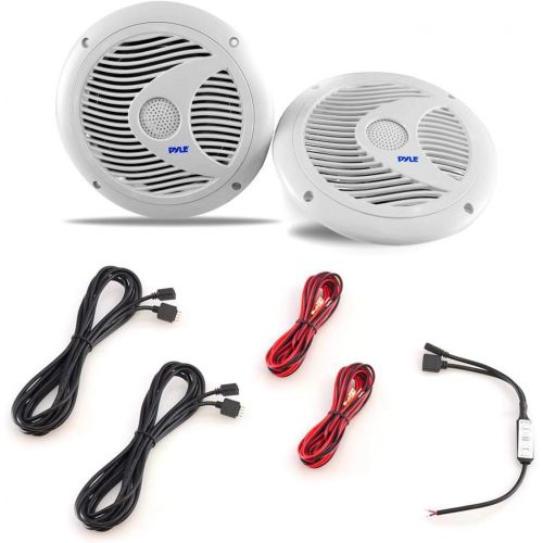  4) Pyle Waterproof 150 Watt Marine LED Speakers, White6.5 Inch | PLMR6LEW