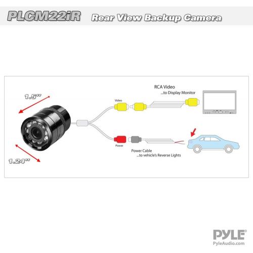  Pyle PLDN63BT 6.5 Touch Screen Display Car CD DVD USB Bluetooth Stereo Receiver Bundle Combo With PLCM22IR Flush Mount Rear View Colored Backup Parking Camera