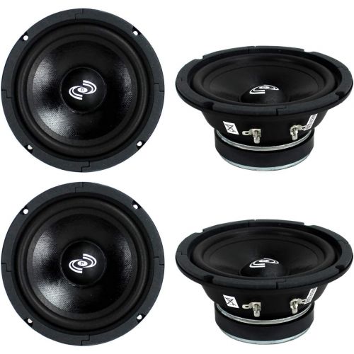  4) Pyle PDMR6 MidRange 6.5 1200W Car Mid Bass Mid Range Woofers Audio Speakers