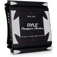 Pyle 2 Channel Car Stereo Amplifier - 1400W Dual Channel Bridgeable High Power MOSFET Audio Sound Auto Small Speaker Amp w Crossover, Bass Boost Control, Gold Plated RCA Input Output -