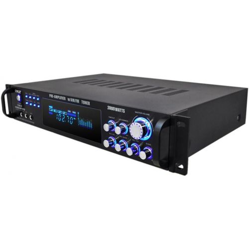  Pyle P3001AT 3000W Hybrid Pre Amplifier with AMFM Tuner