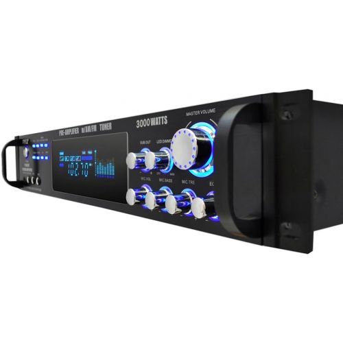  Pyle P3001AT 3000W Hybrid Pre Amplifier with AMFM Tuner