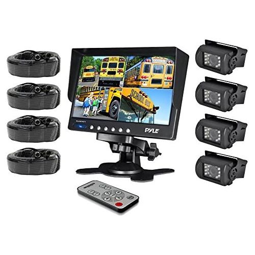  Pyle AZPLCMTR74 Weatherproof Rearview Backup Camera & Monitor Safety Driving Video System