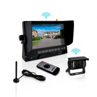 Pyle Wireless 2.4G Mobile Video Surveillance System - Weatherproof and Night Vision Rearview Backup Camera and 7” Monitor or Trucks, Trailers, Vans, Buses and Vehicles - PLCMTR82WI