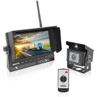 Pyle PLCMTR78WIR 2.4Ghz Vehicle Camera & Video Monitor System with Wireless Transmission, Waterproof Rated Cam, Night Vision, 7 Display (for Bus, Truck, Trailer, Van)