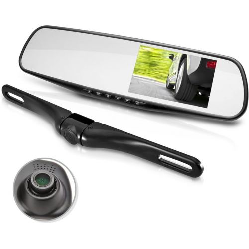  Pyle Dual Dash Cam Car Backup Camera | Car Recorder | Blackbox DVR | Rear Camera | Loop Security Camera | Waterproof Night Vision | Audio Recorder W Microphone | Micro SD Card | Full Co