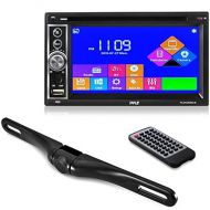 Premium Pyle 6.5-Inch Double Din Car Stereo with Bluetooth Receiver Headunit, Reverse Backup Camera, Car Video, Touchscreen, Waterproof, USBSD, Aux-In, Multimedia Disc Player, MP4