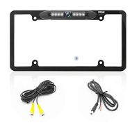 Pyle License Plate Frame Backup Camera - Built-in Distance Scale Lines Backup Parking Reverse Assist Marine Grade Waterproof IP-67 Adjustable Slim Bar Cam Night Vision w/ 420 TVL Resolu