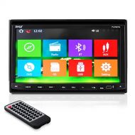 7” Double Din Car Stereo - In Dash Receiver with GPS Navigation, Touchscreen, CDDVD Player, Android System, LCD Monitor Screen, MP3, USB, SD, FM Bluetooth Compatible- Pyle PLDNB78