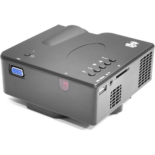  Pyle 1080p Multimedia Gaming Mini Projector - Full HD Portable Video Cinema Home Theater Projector w Built-in Stereo Speaker, HDMI, USB, Adjustable Picture Projection for TV, PC, Compu