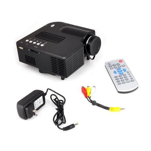  Pyle Full HD 1080p Mini Portable Pocket Video & Cinema Home Theater Projector - Built-in Stereo Speaker, LCD+LED Lamp, Digital Multimedia, HDMI, USB & VGA Inputs for TV PC Game Bus