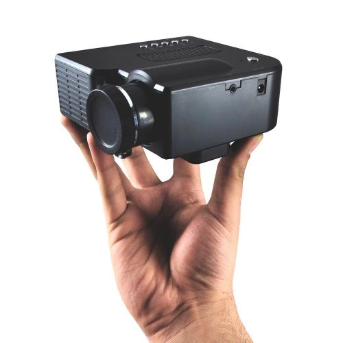  Pyle Full HD 1080p Mini Portable Pocket Video & Cinema Home Theater Projector - Built-in Stereo Speaker, LCD+LED Lamp, Digital Multimedia, HDMI, USB & VGA Inputs for TV PC Game Bus