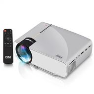 Pyle Portable Multimedia Home Theater Projector - Compact HD 1080p High Lumen LED USB HDMI Adjustable 50 to 130 Inch Screen in your Mac or PC - Built in Stereo Speaker with Remote
