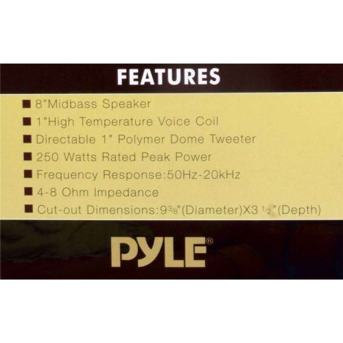  Pyle NEW PYLE PDIC81RD 8 1000W Round Wall And Ceiling Home Speakers 2 PAIR