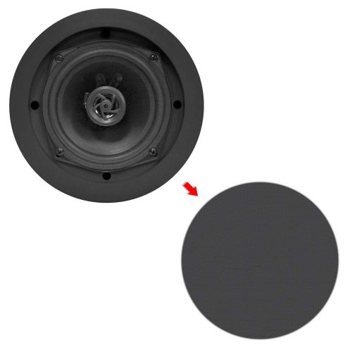  4) NEW Pyle PDIC51RDBK 5.25 Inch 150 Watt Black In-Ceiling Flush Speakers Four