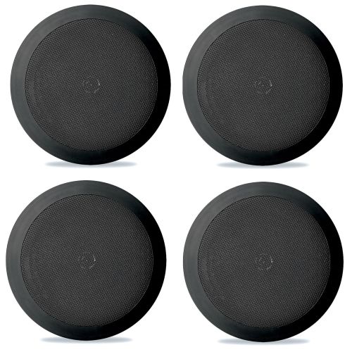  4) NEW Pyle PDIC51RDBK 5.25 Inch 150 Watt Black In-Ceiling Flush Speakers Four