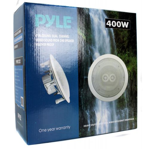  Pyle 1 New PWRC82 400W 8 400W 2 Way IndoorOutdoor Waterproof Ceiling Speaker (8 Pack)