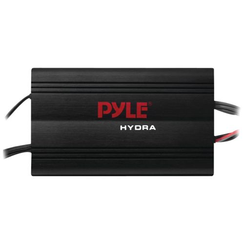  Pyle Hydra Marine Amplifier - Upgraded Elite Series 800 Watt 4 Channel Micro Amplifier - Waterproof, GAIN Level Controls, RCA Stereo Input, 3.5mm Jack, MP3 & Volume Control (PLMRMP