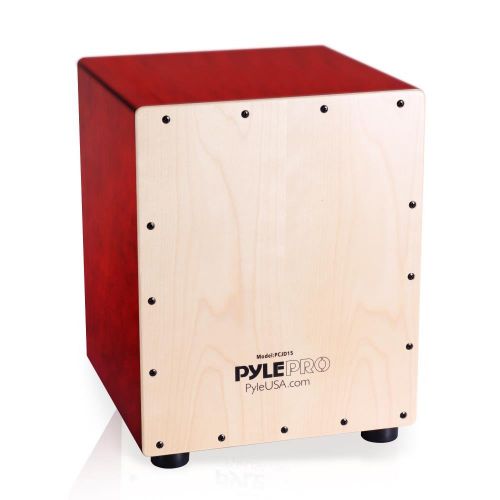  Pyle Jam Wooden Cajon Percussion Box, with Internal Guitar Strings (PCJD15)