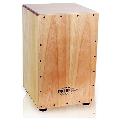  Pyle String Cajon - Wooden Percussion Box, with Internal Guitar Strings, Full Size (PCJD18)