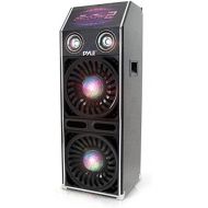 DJ Dance Passive Speaker System - 1500 Watts Power PA Stereo Dual 10” Woofer 3” Tweeter Full Range Stereo Sound Built-in Flashing Color Lights MP3 File Compatibility - Pyle PSUFM10