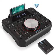 Pyle DJ Mixer Wireless Speaker Interface - 2 Channel Bluetooth DJ Controller Audio Mixer Recorder, No Wires Needed with Wireless Speaker Transmitter Digital Display, Dual USB SD,3.5mm I