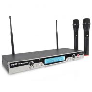 /Pyle UHF Wireless Microphone System, Includes (2) Handheld Mics, Selectable Frequency, Rack Mountable (PDWM5900)