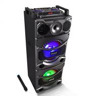 Pyle PSUFM1038BT Bluetooth PA Loudspeaker Karaoke Entertainment System, Wireless Mic