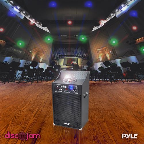  1000W Portable PA Speaker System - High Powered 2 Way Disco Jam Outdoor Indoor Sound Speaker with USB SD MP3 FM Radio AUX RCA 14 Mic In LED DJ Lights Handle 35mm Stand Mount - Pyle