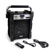 Wireless Portable PA Speaker System - 100W Outdoor Waterproof Weatherproof Battery Powered Rechargeable Speaker - Bluetooth MP3 USB Micro SD FM Radio AUX Microphone Input - Pyle PW