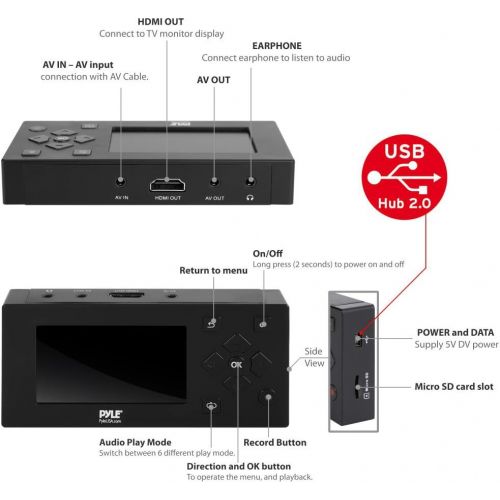  Pyle PVRC49.5 AV Recorder & Converter - Digital Media File Creation - AudioVideo Digitzer