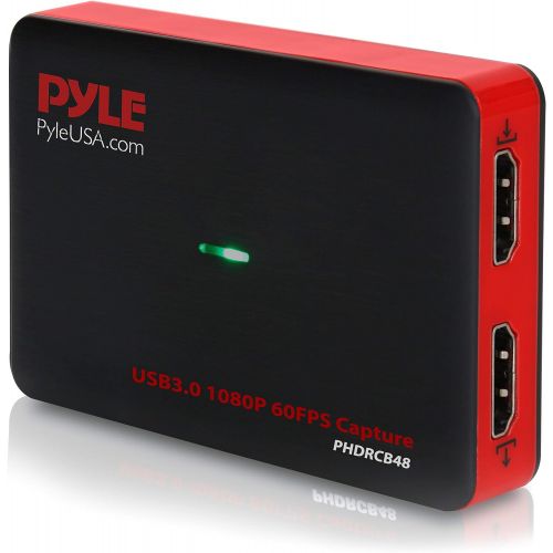  Pyle Video Game Capture Card Device Video Recorder, HDMI Output, Full HD 1080P Live Streaming, USB, SD, PC, DVD, PS4, PS3, Xbox One, Xbox 360 Wii
