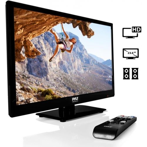  Pyle 23.6-Inch 1080p LED TV | Ultra HD TV | LED Hi Res Widescreen Monitor with HDMI cable RCA Input | LED TV Monitor | Audio Streaming | Mac PC | Stereo Speakers | HD TV Wall Mount